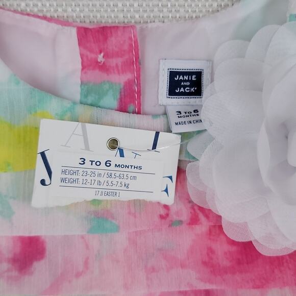 Janie and Jack floral sleeveless dress 3-6M - Picture 4 of 7